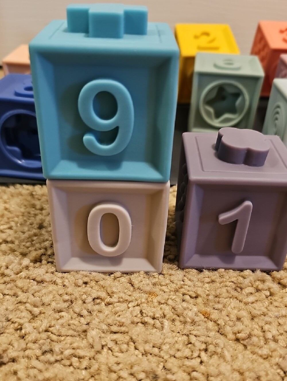 Pastel Number Stackable Sensory Blocks - Multi Color - Picture 5 of 5